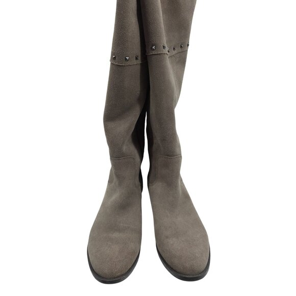 Marc Fisher Wide Calf Studded Tall Shaft Boots Olive Taupe 9M 15" Calf - Picture 2 of 10